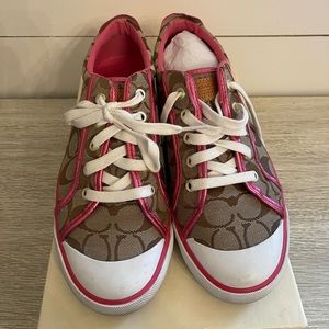 Pink Metallic Coach Sneaker